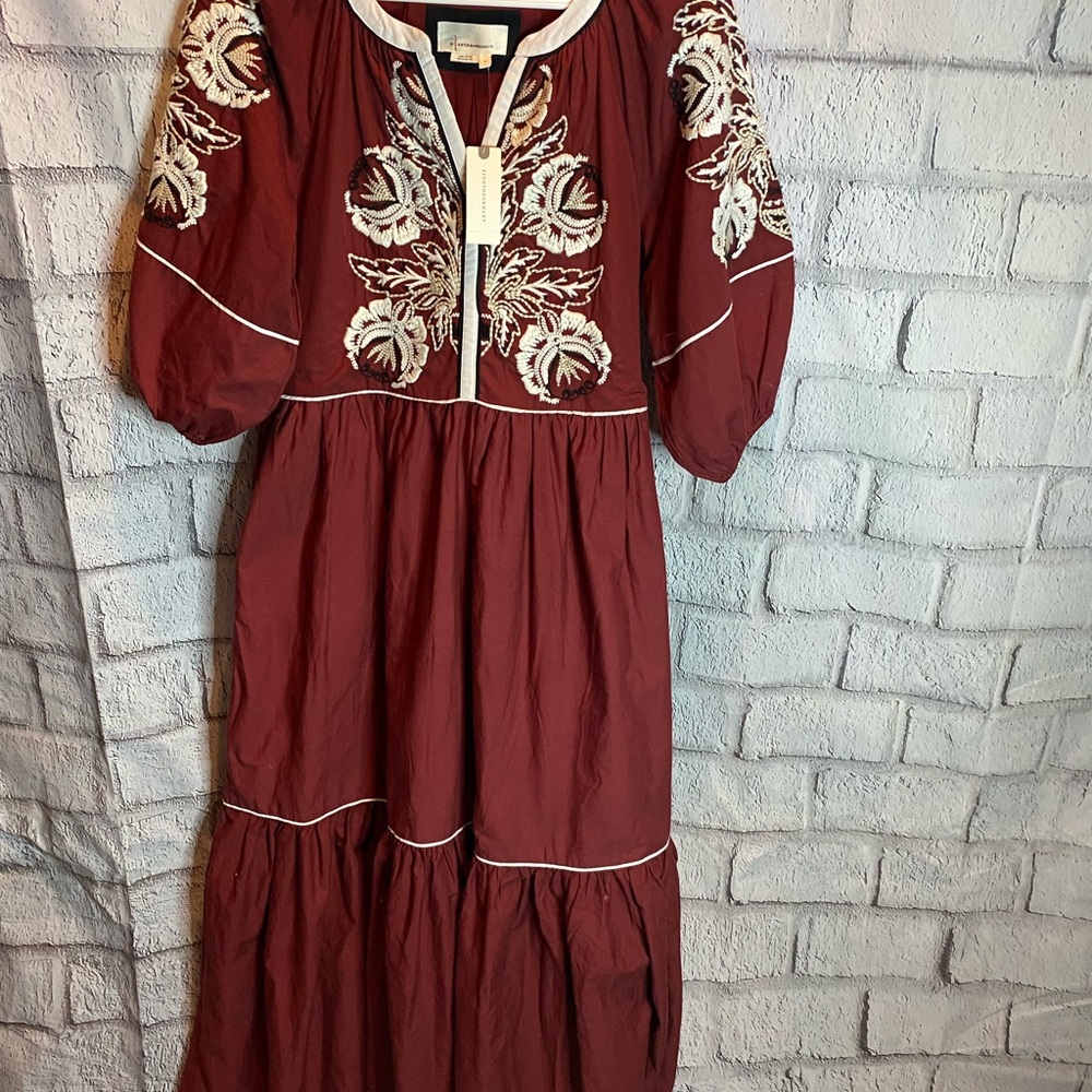 Anthropologie Gretel  Embroidered Maxi Dress - Picture 2 of 11